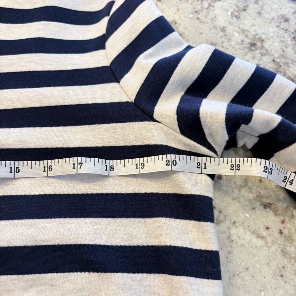 Boden Navy and White Lace Trim crew neck sweatshirt - Picture 6 of 7